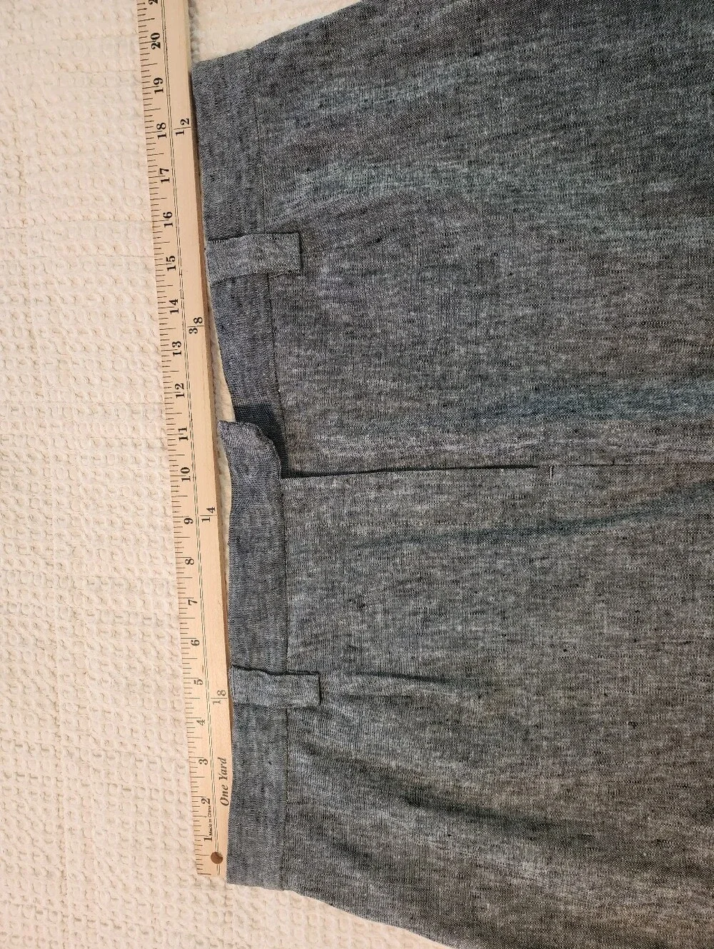Shape FX Black/White Heathered Pencil Skirt 18Tall Linen Cotton Office Career